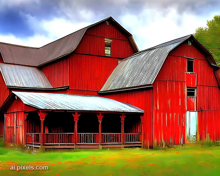 Dilapidated Red Barn