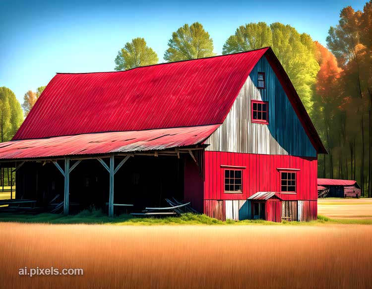 Vanishing Red Barn